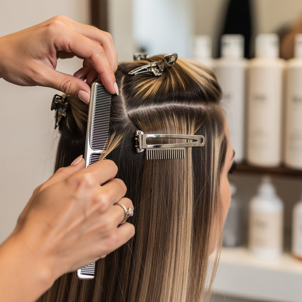 MAYTE'S BEAUTY SALON professional stylist providing expert haircuts and coloring services in Costa Mesa